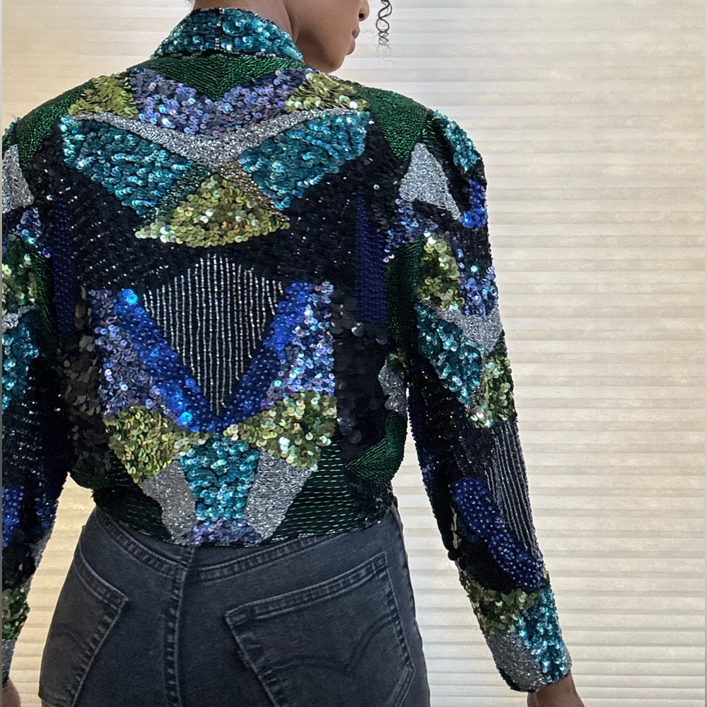 Scala Vintage Sequin Statement Jacket - Picture 13 of 16